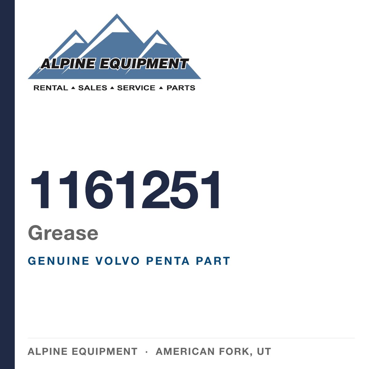 Volvo Penta 1161251 Grease — genuine part from Alpine Equipment, American Fork UT