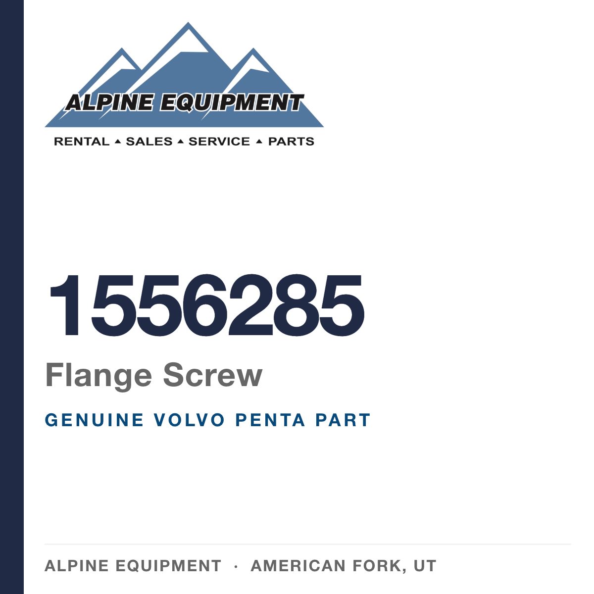 Volvo Penta 1556285 Flange Screw — genuine part from Alpine Equipment, American Fork UT