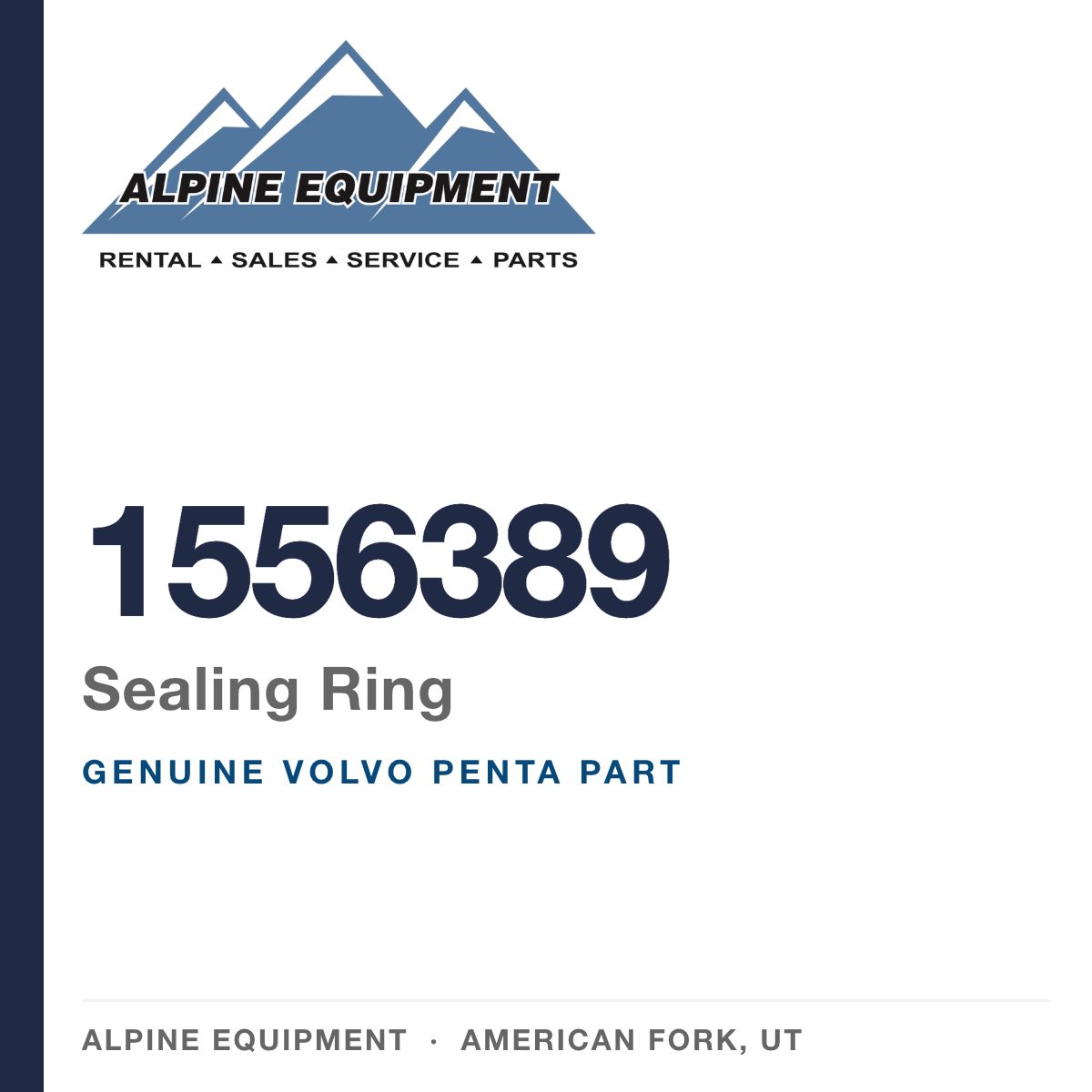Volvo Penta 1556389 Sealing Ring — genuine part from Alpine Equipment, American Fork UT