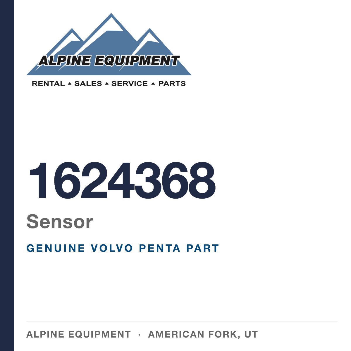Volvo Penta 1624368 Sensor — genuine part from Alpine Equipment, American Fork UT