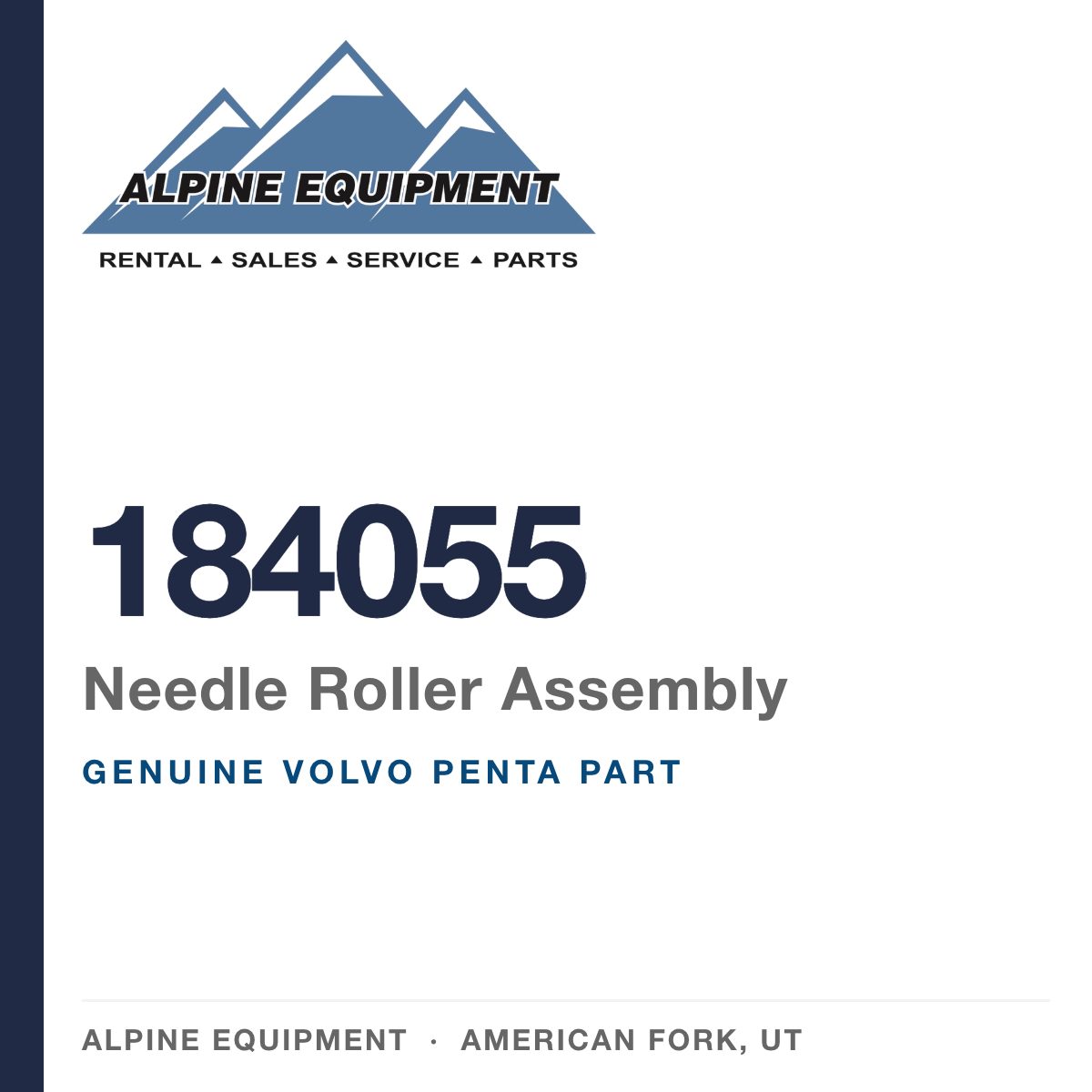 Volvo Penta 184055 Needle Roller Assembly — genuine part from Alpine Equipment, American Fork UT