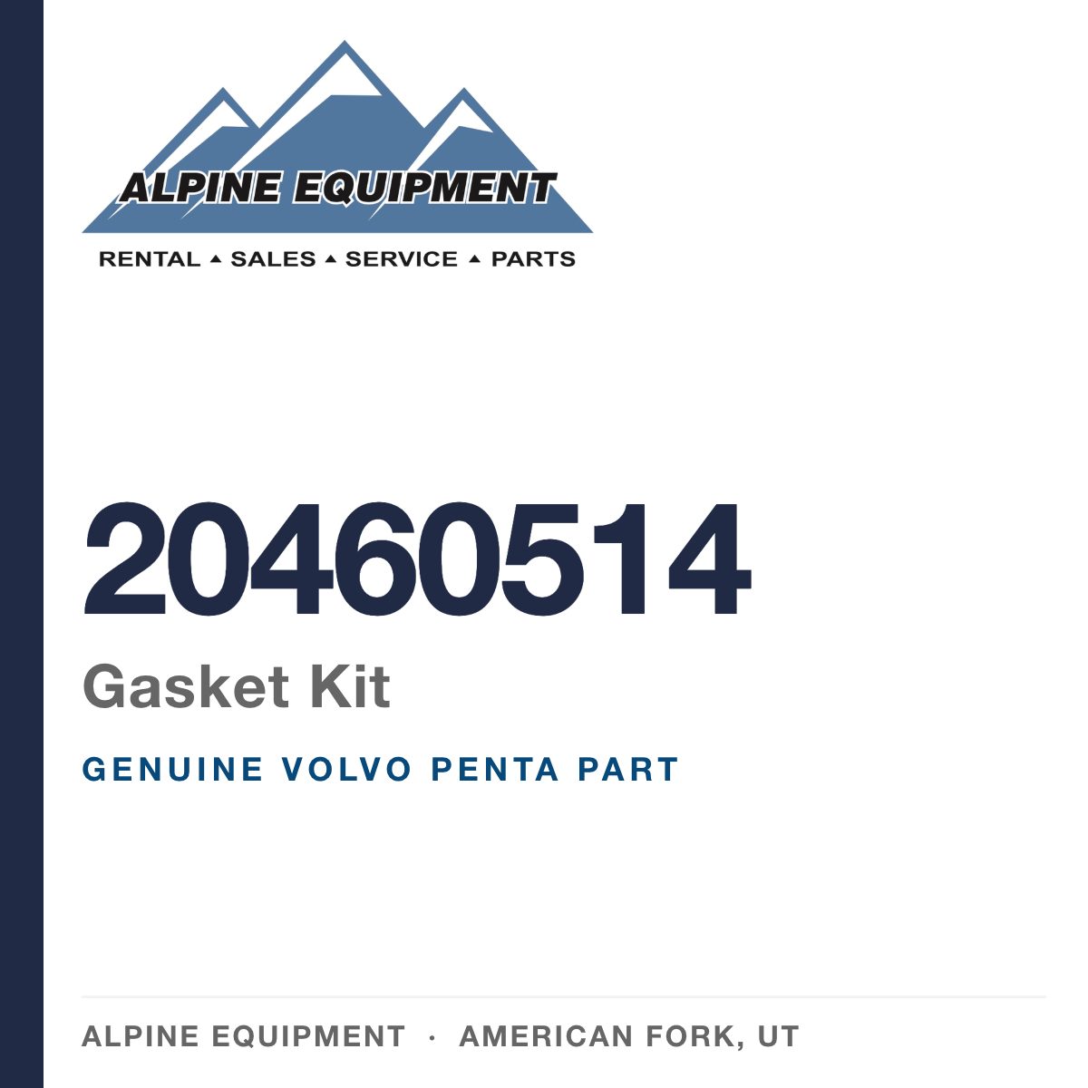 Volvo Penta 20460514 Gasket Kit — genuine part from Alpine Equipment, American Fork UT