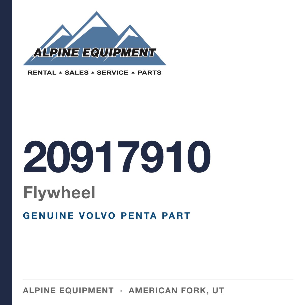 Volvo Penta 20917910 Flywheel — genuine part from Alpine Equipment, American Fork UT