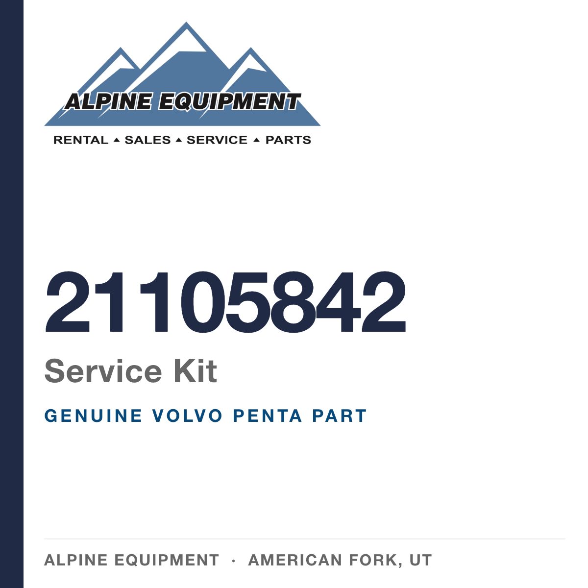 Volvo Penta 21105842 Service Kit — genuine part from Alpine Equipment, American Fork UT