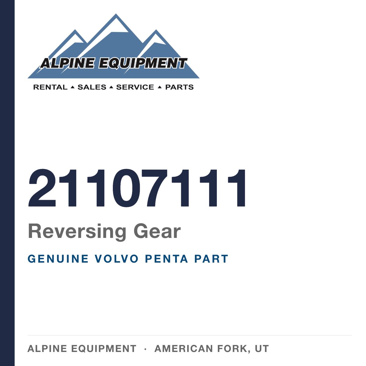 Volvo Penta 21107111 Reversing Gear — genuine part from Alpine Equipment, American Fork UT