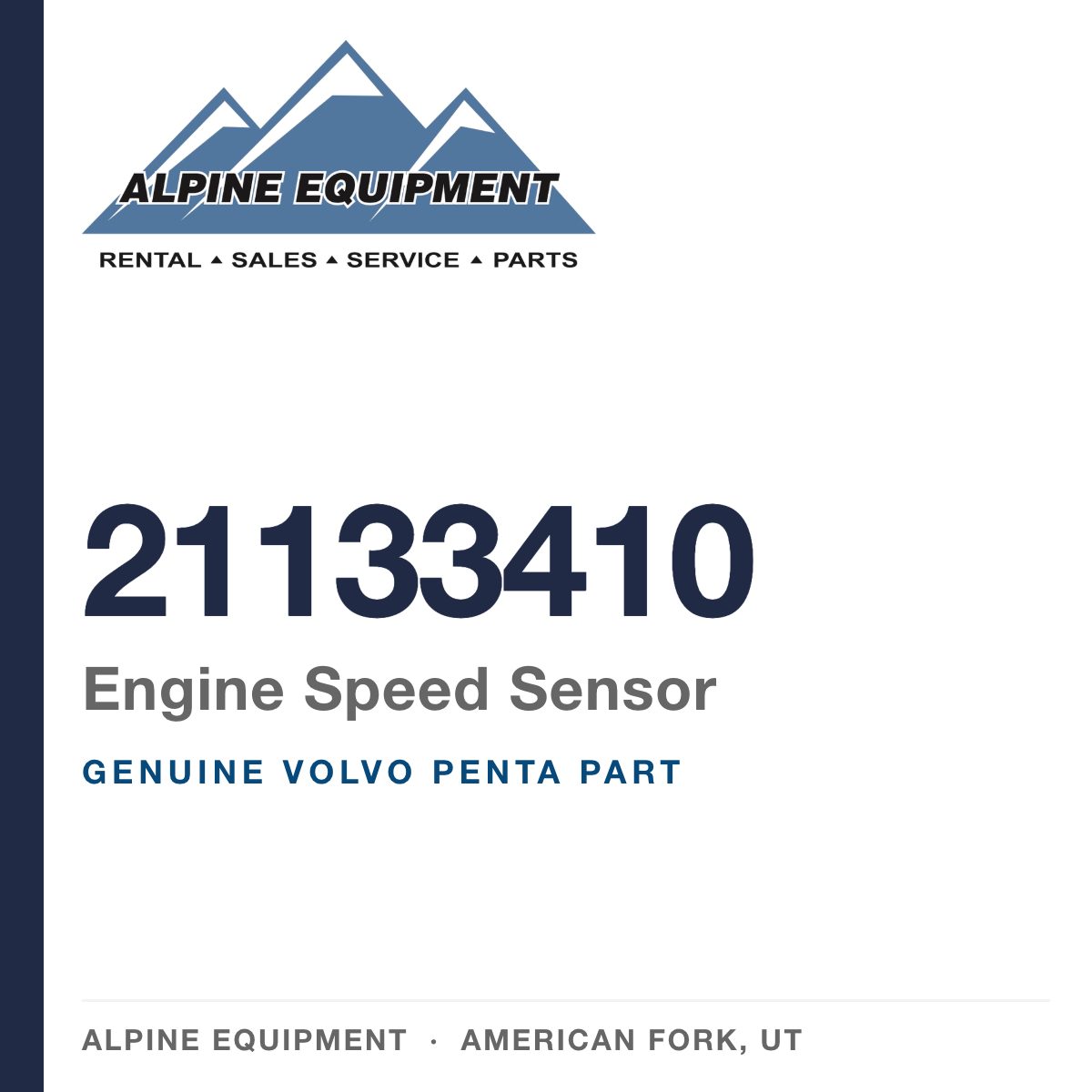 Volvo Penta 21133410 Engine Speed Sensor — genuine part from Alpine Equipment, American Fork UT