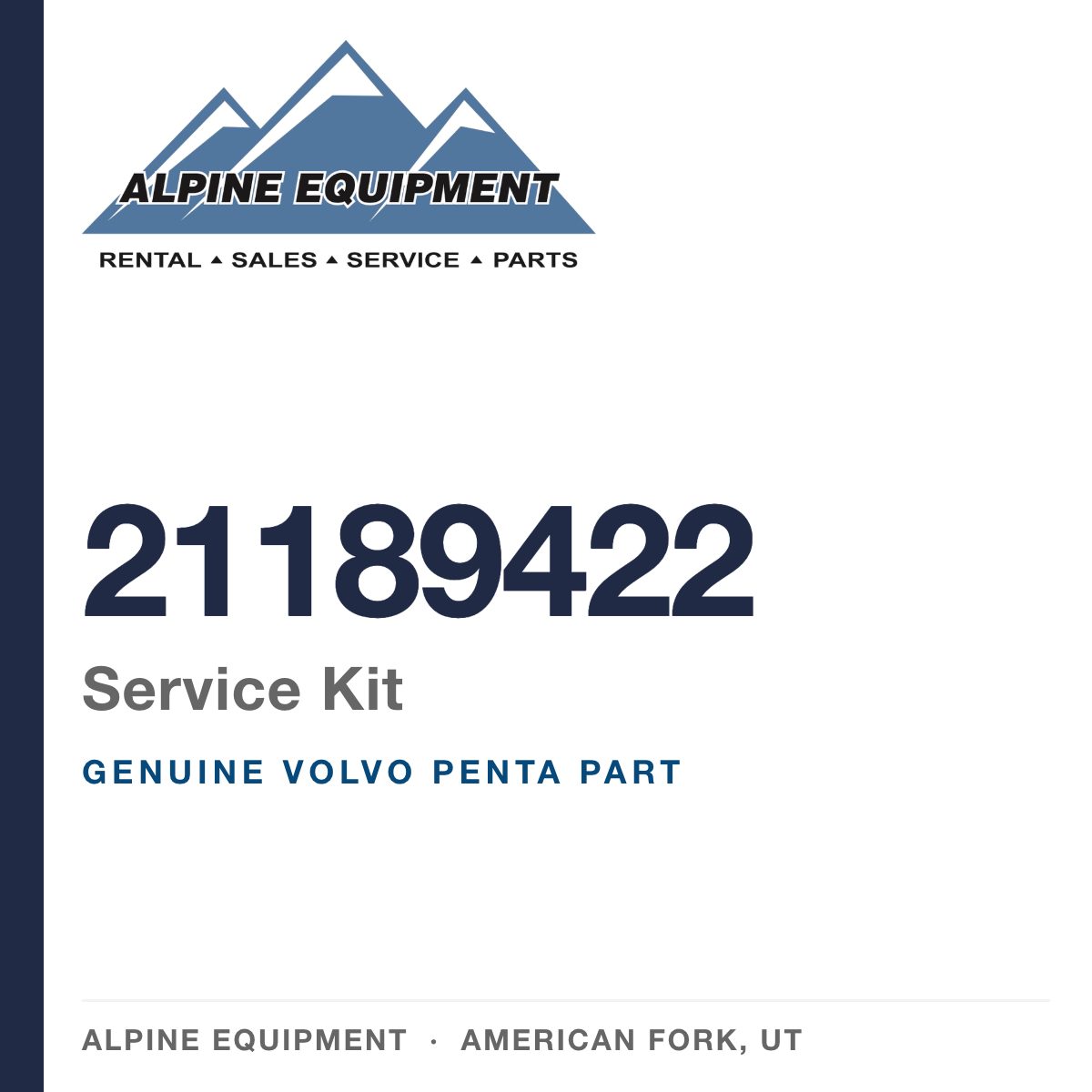 Volvo Penta 21189422 Service Kit — genuine part from Alpine Equipment, American Fork UT