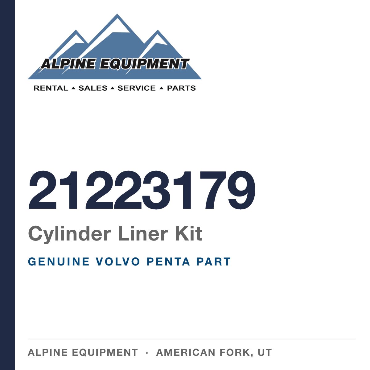 Volvo Penta 21223179 Cylinder Liner Kit — genuine part from Alpine Equipment, American Fork UT