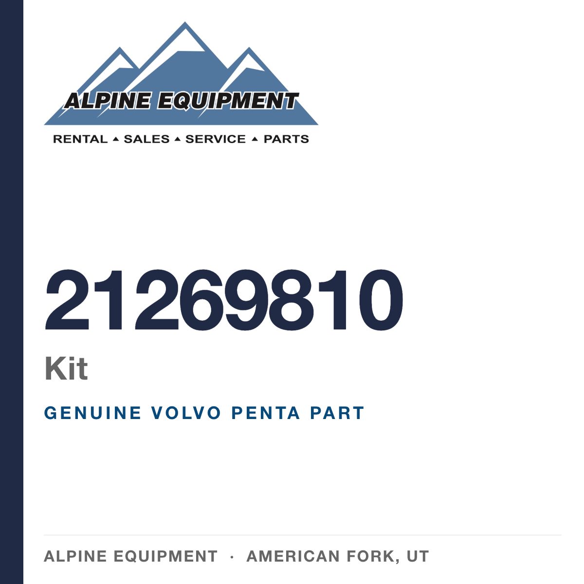 Volvo Penta 21269810 Kit — genuine part from Alpine Equipment, American Fork UT