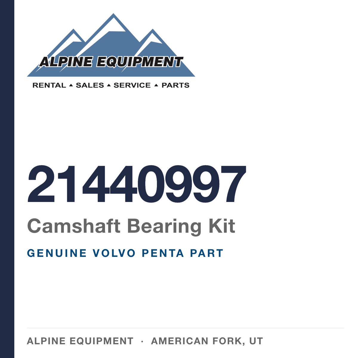 Volvo Penta 21440997 Camshaft Bearing Kit — genuine part from Alpine Equipment, American Fork UT