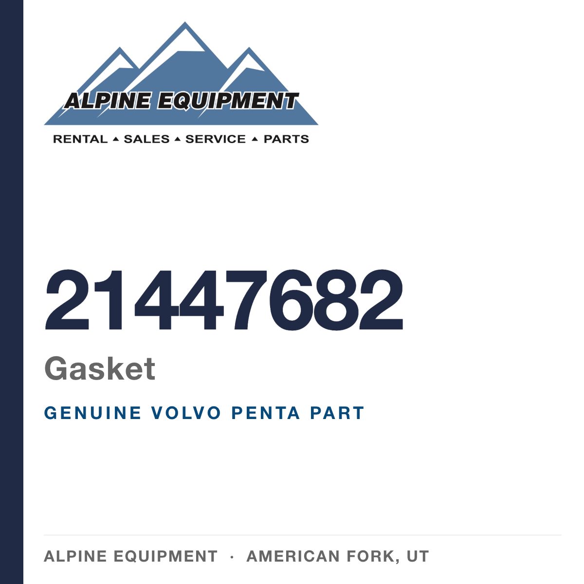 Volvo Penta 21447682 Gasket — genuine part from Alpine Equipment, American Fork UT
