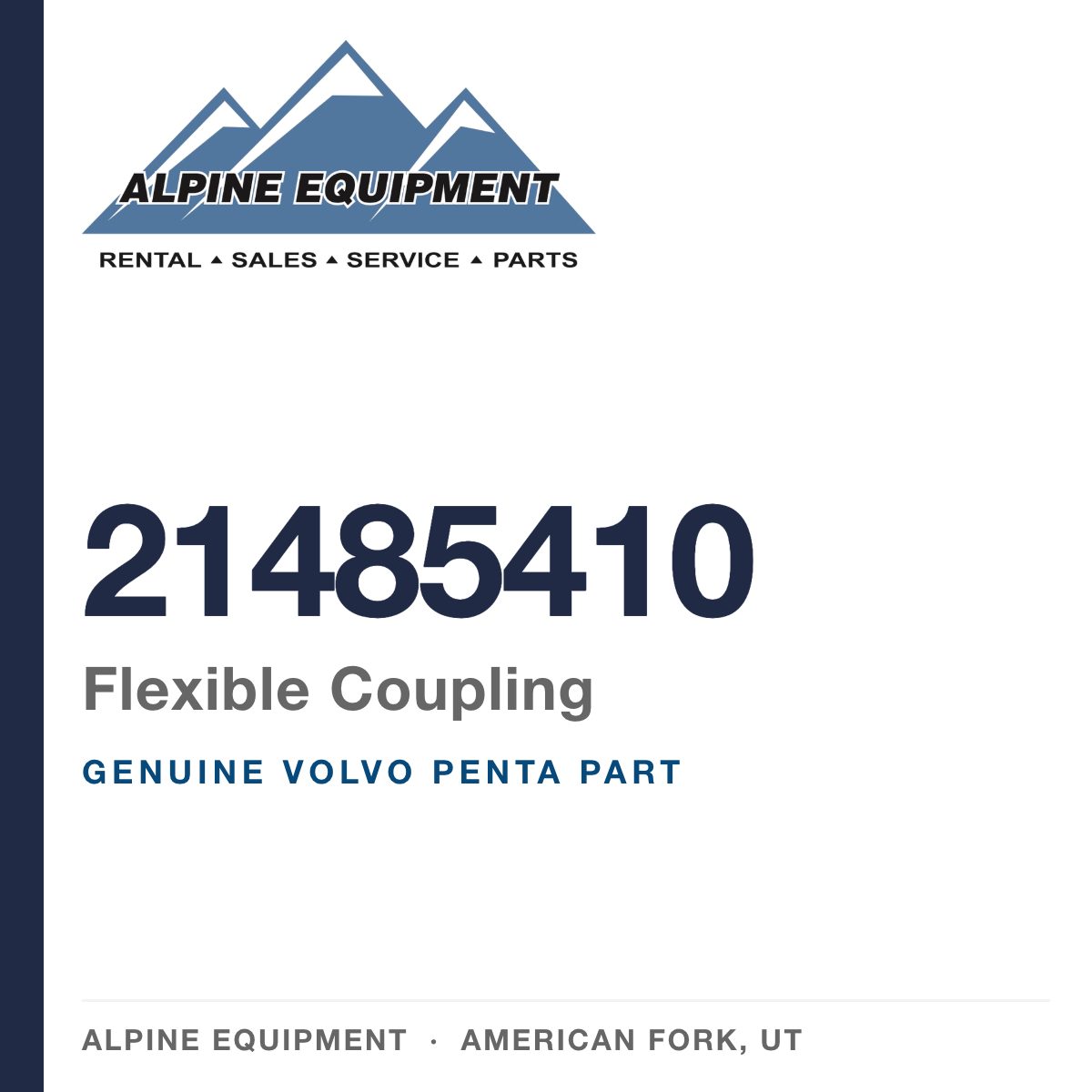 Volvo Penta 21485410 Flexible Coupling — genuine part from Alpine Equipment, American Fork UT