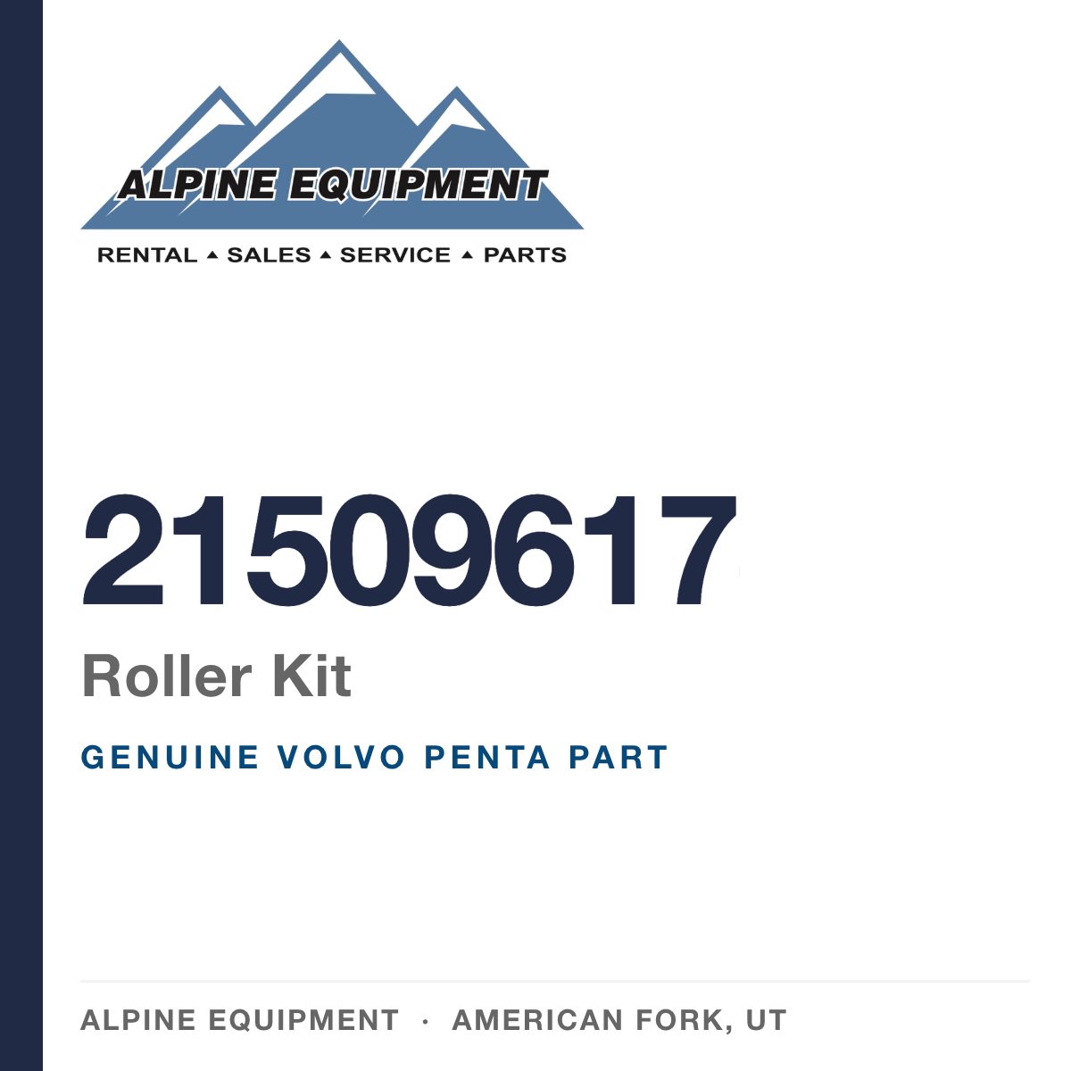 Volvo Penta 21509617 Roller Kit — genuine part from Alpine Equipment, American Fork UT