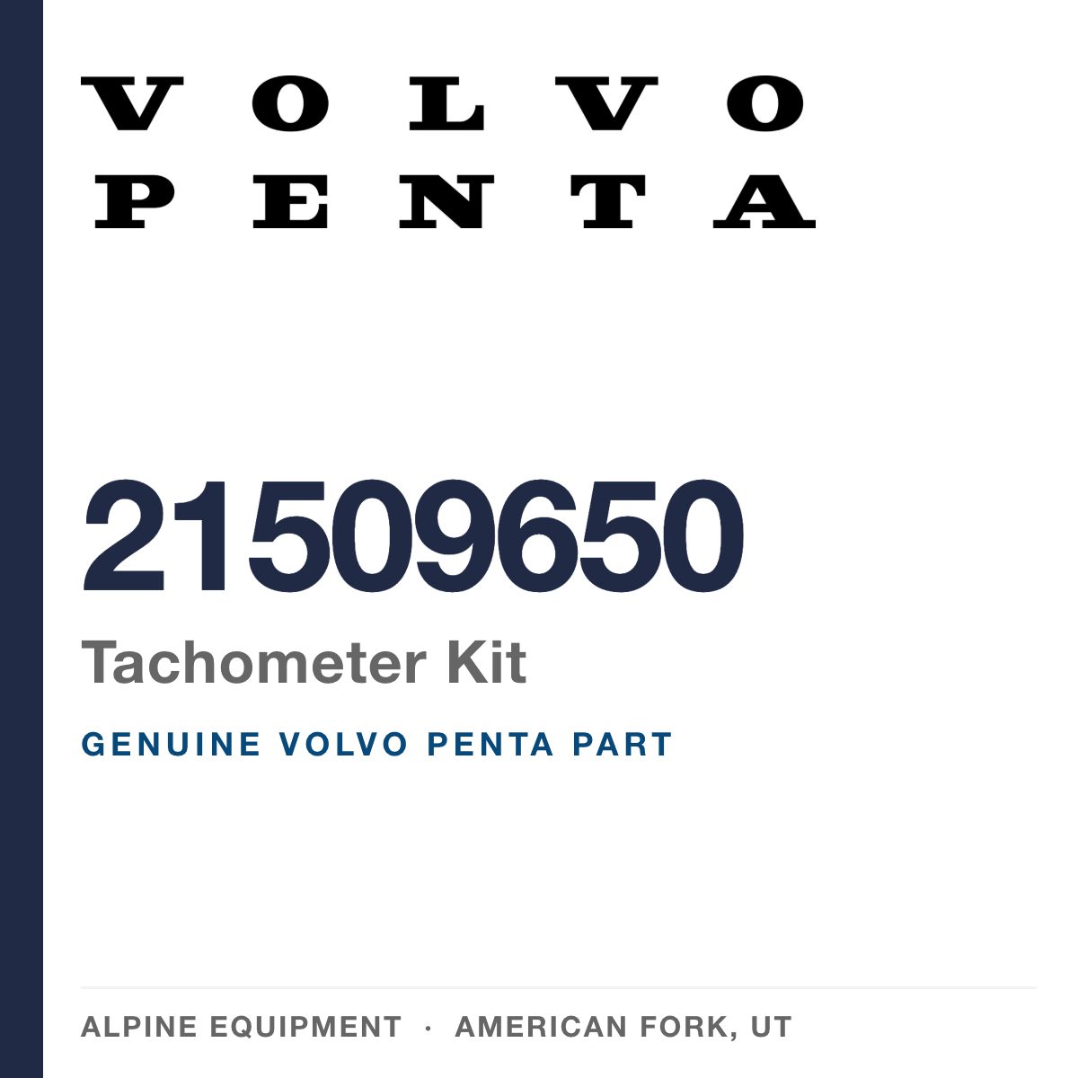 Volvo Penta 21509650 Tachometer Kit — genuine part from Alpine Equipment, American Fork UT