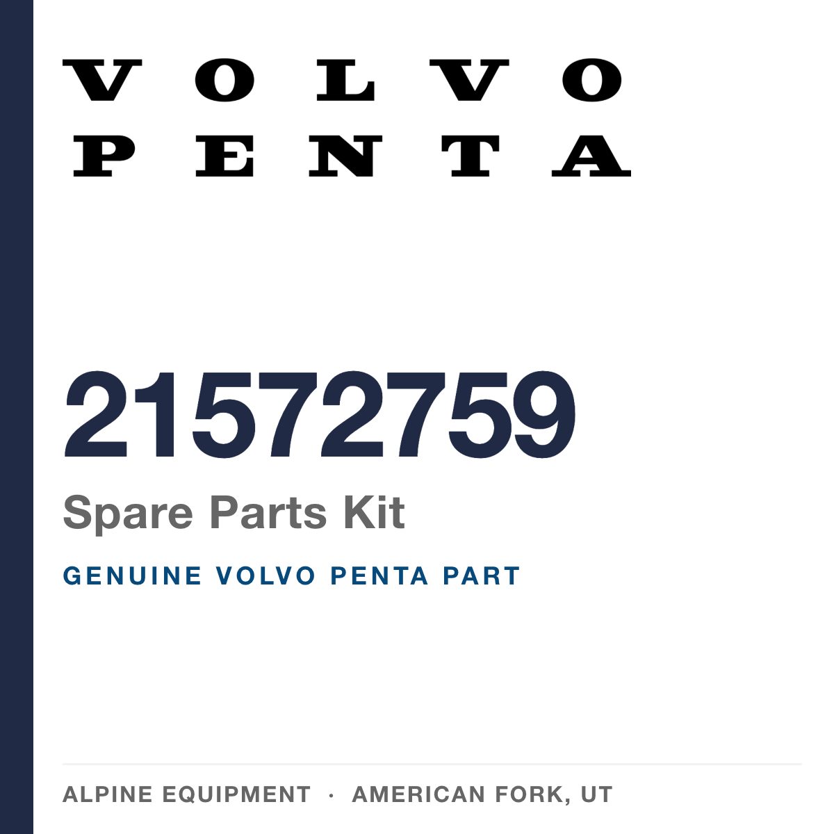 Volvo Penta 21572759 Spare Parts Kit — genuine part from Alpine Equipment, American Fork UT