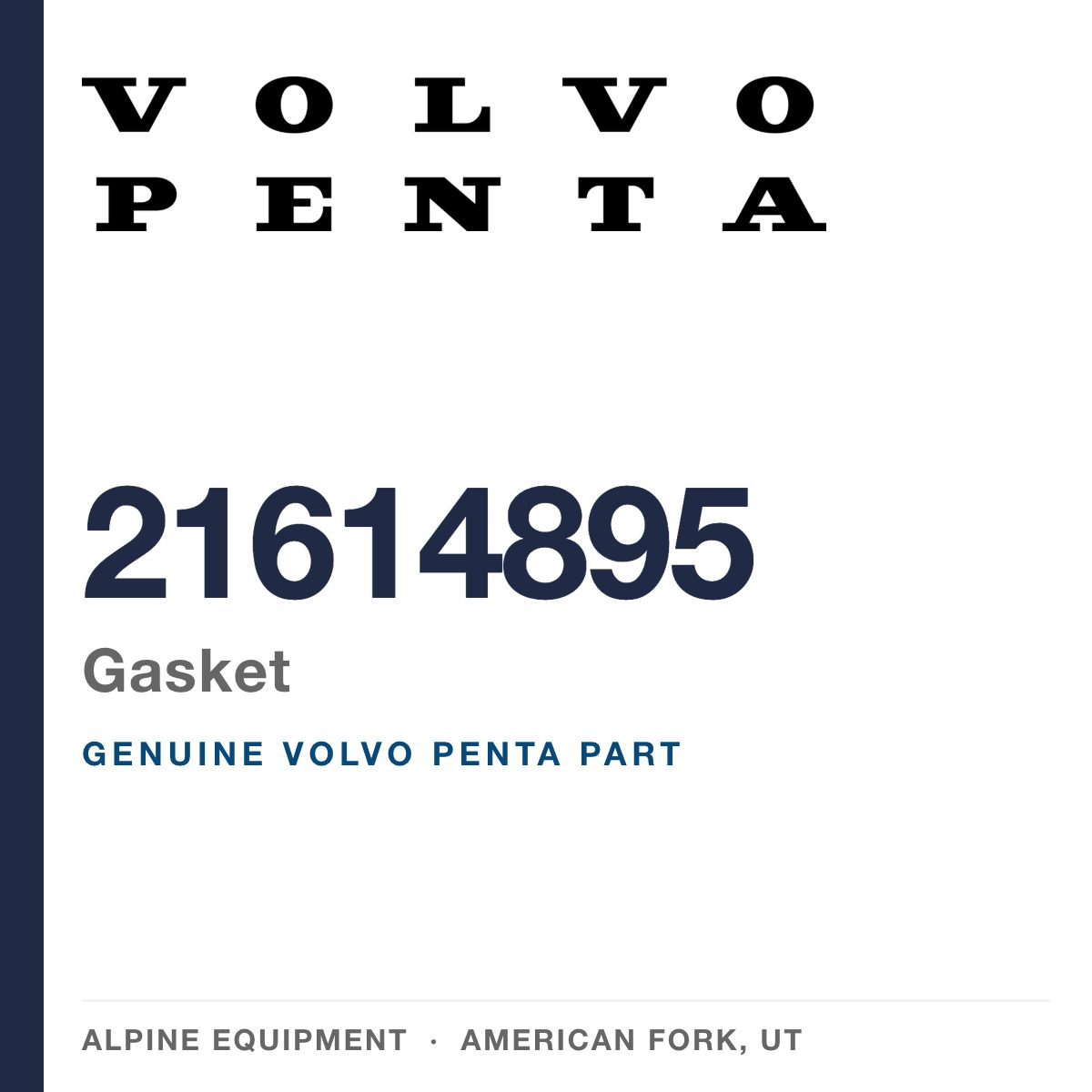 Volvo Penta 21614895 Gasket — genuine part from Alpine Equipment, American Fork UT
