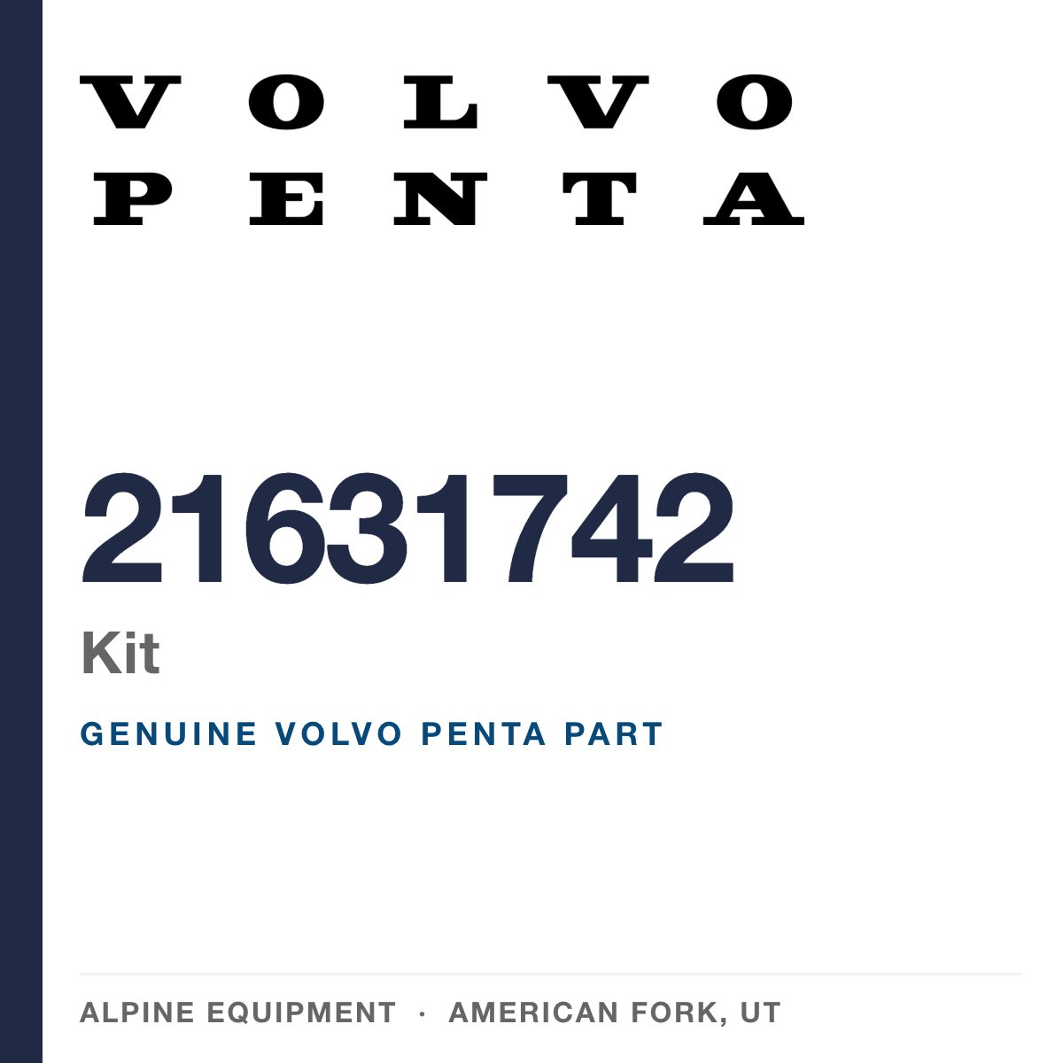 Volvo Penta 21631742 Kit — genuine part from Alpine Equipment, American Fork UT