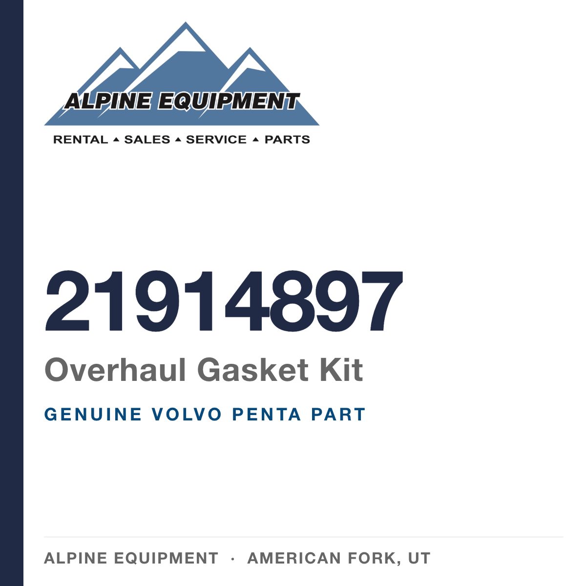 Volvo Penta 21914897 Overhaul Gasket Kit — genuine part from Alpine Equipment, American Fork UT
