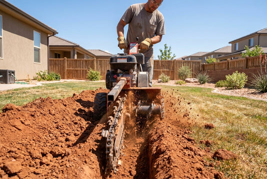 French Drain Trencher vs Mini Excavator Utah