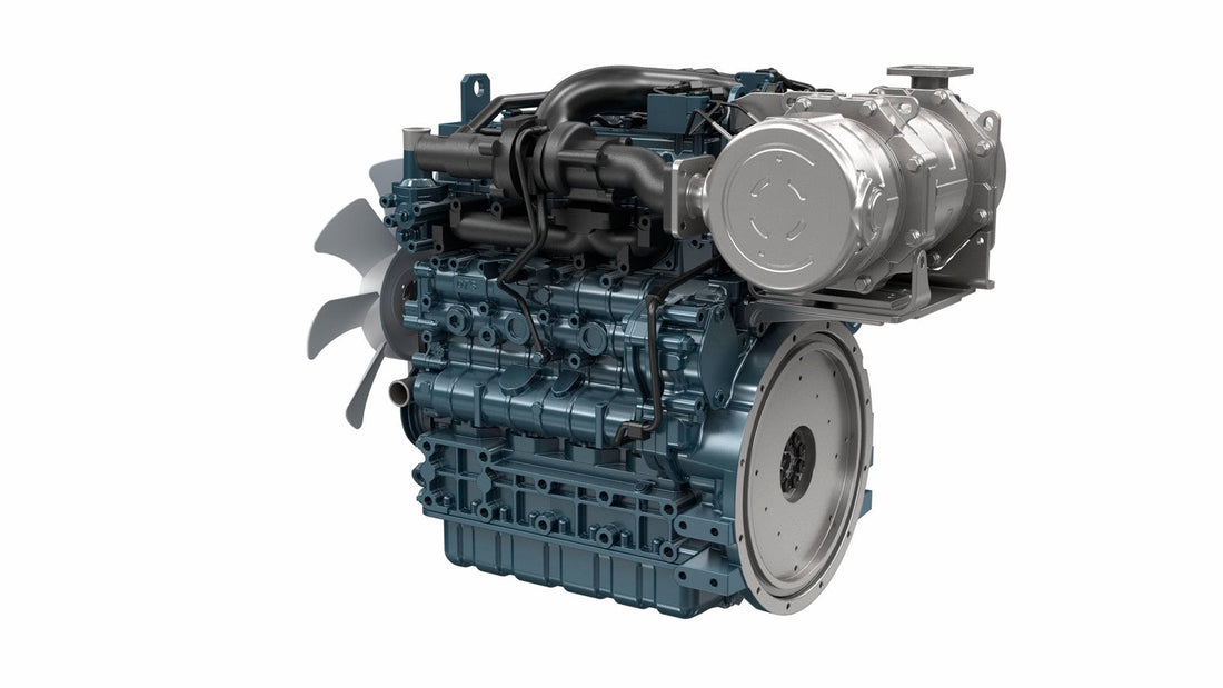 Complete Kubota V3307 industrial diesel engine assembly — the model quoted in this reman and long block cost comparison