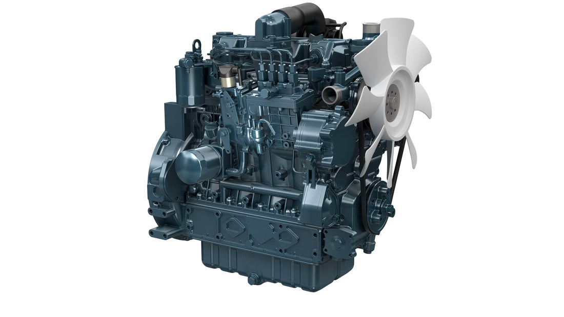 Kubota V3800-DI-T industrial diesel engine, the Tier 3 mechanical variant with no aftertreatment