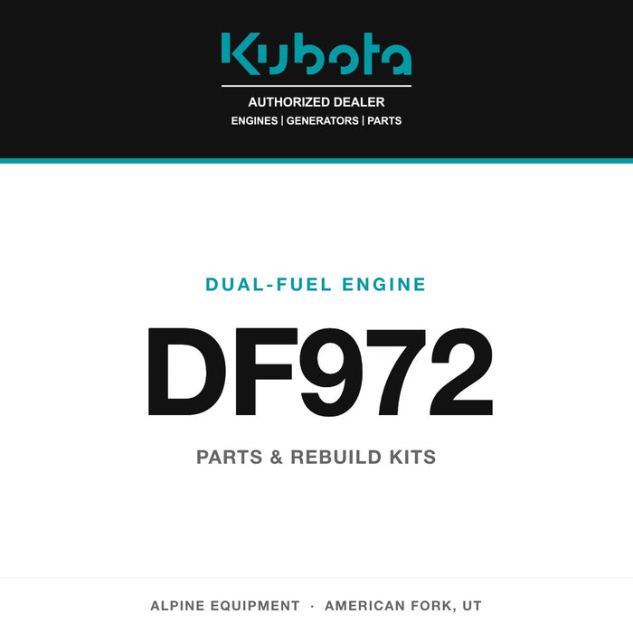 Kubota DF972 dual-fuel engine — genuine parts from Alpine Equipment Repair