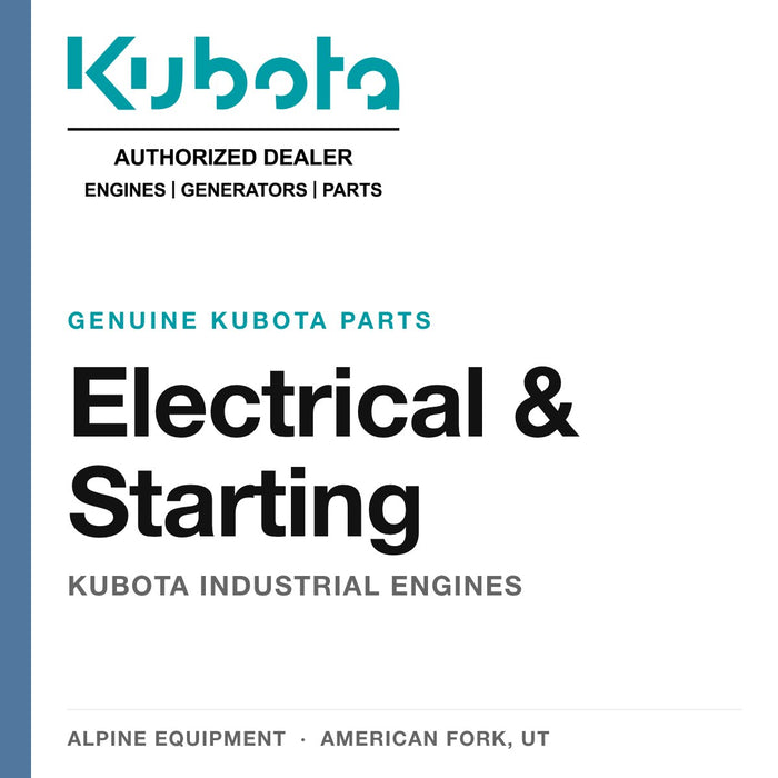 Kubota Electrical & Starting Parts — genuine Kubota parts from Alpine Equipment Repair