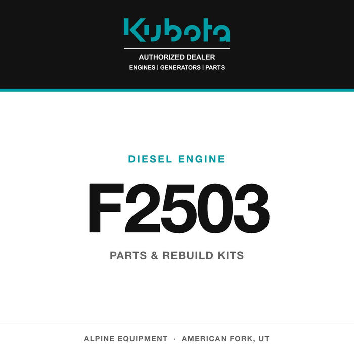 Kubota F2503 diesel engine — genuine parts from Alpine Equipment Repair