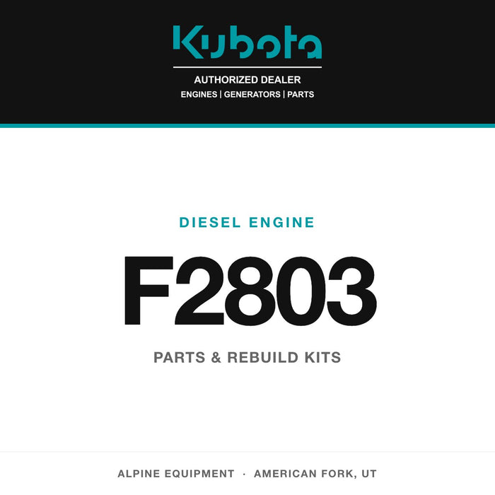 Kubota F2803 diesel engine — genuine parts from Alpine Equipment Repair