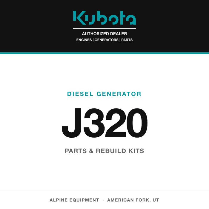 Kubota J320 diesel generator — genuine parts from Alpine Equipment Repair