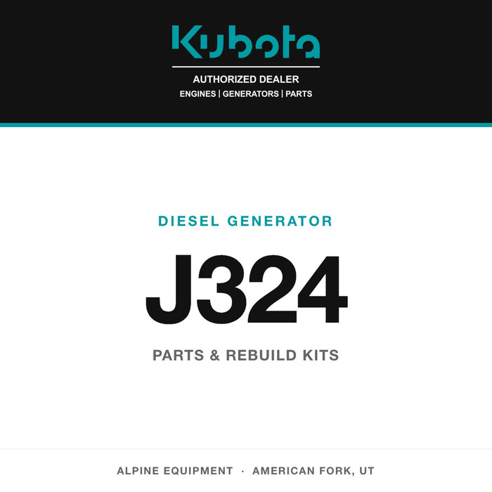 Kubota J324 diesel generator — genuine parts from Alpine Equipment Repair