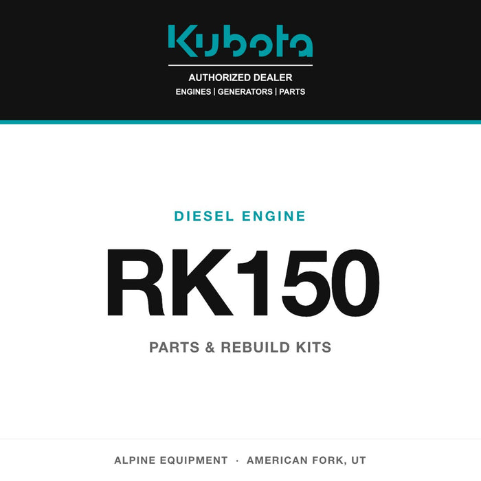 Kubota RK150 diesel engine — genuine parts from Alpine Equipment Repair