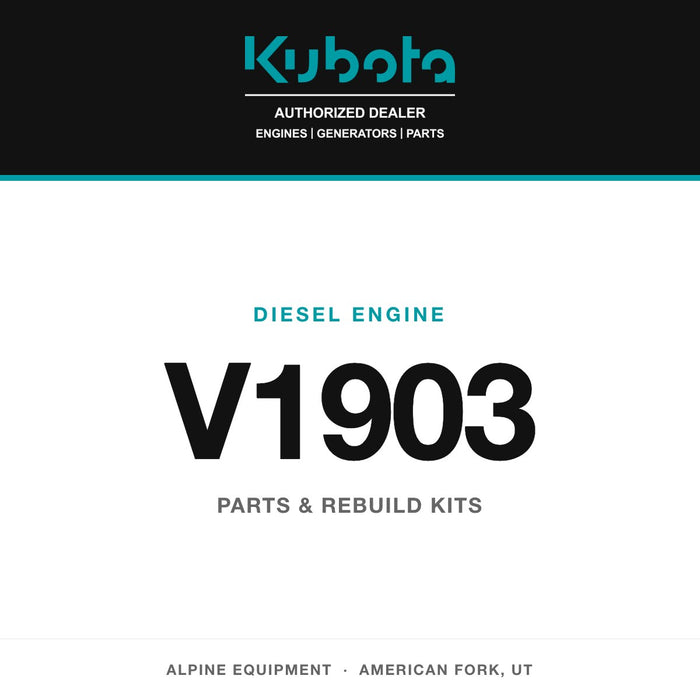 Kubota V1903 diesel engine — genuine parts from Alpine Equipment Repair