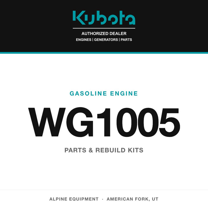 Kubota WG1005 gasoline engine — genuine parts from Alpine Equipment Repair