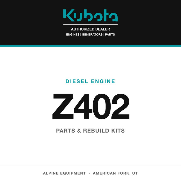 Kubota Z402 diesel engine — genuine parts from Alpine Equipment Repair