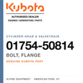 Genuine Kubota bolt, flange, part number 01754-50814 — Alpine Equipment