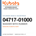 Genuine Kubota washer with rubber, part number 04717-01000 — Alpine Equipment