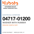 Genuine Kubota washer with rubber, part number 04717-01200 — Alpine Equipment