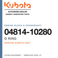 Genuine Kubota o ring, part number 04814-10280 — Alpine Equipment
