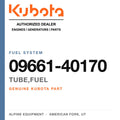 Genuine Kubota tube,fuel, part number 09661-40170 — Alpine Equipment