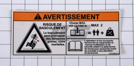 1001096020 | DECAL,PLATF. CAP