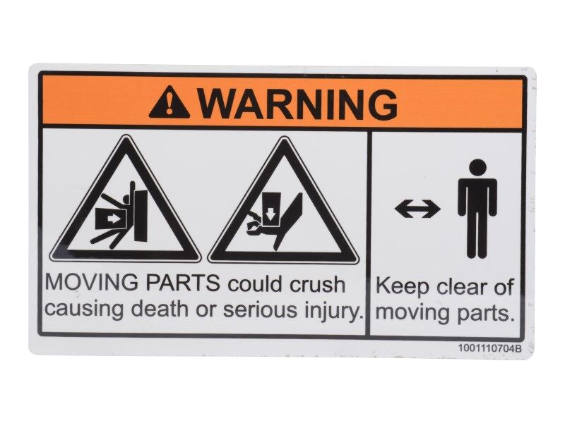 1001110704 | DECAL,WARNING-CRUSHING HAZARD