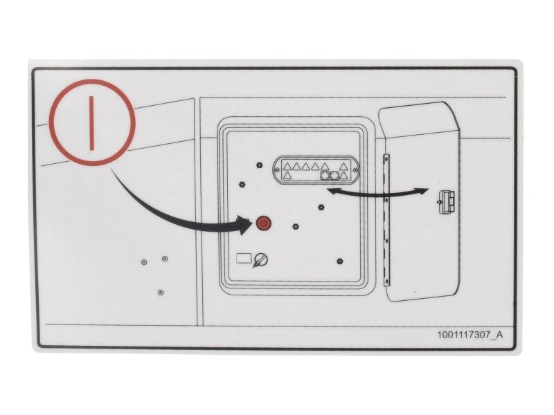 1001117307 | DECAL, EMERGENCY STOP
