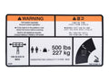 1001121921 | DECAL,WARNING 500LB CAP.