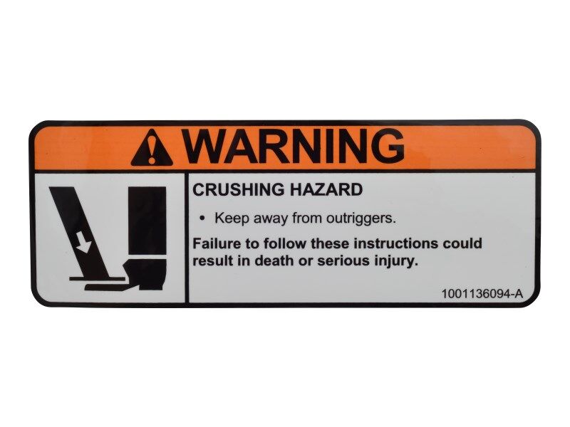 1001136094 | DECAL,CRUSHING HAZARD