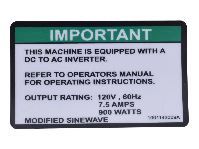 1001143009 | DECAL,INVERTER