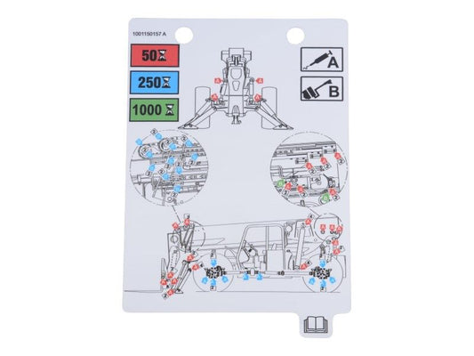 1001150157 | DECAL,LUBRICATION CHART