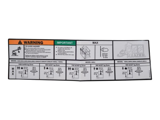 1001163131 | DECAL,SKY GLAZIER CAPACITY
