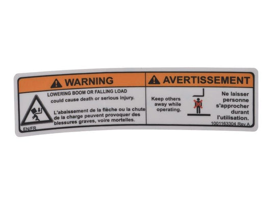 1001163304 | DECAL,WARNING CRUSHING HAZARD