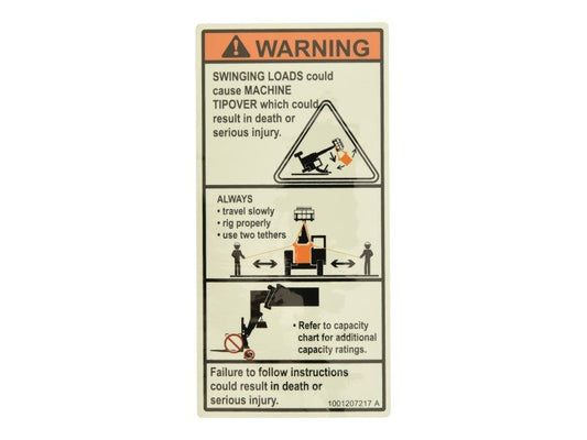 1001207217 | DECAL,DANGER SWINGING LOADS